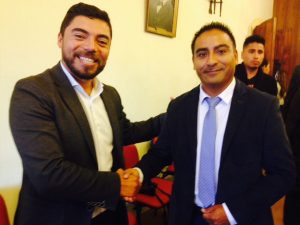 Olivares con Pablo Yáñez